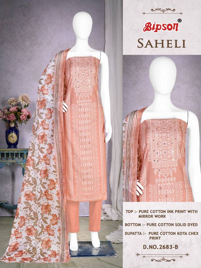 Saheli 2683 By Bipson Pure Cotton Dress Material Wholesale Market In Surat
